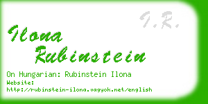 ilona rubinstein business card